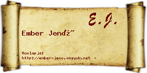 Ember Jenő névjegykártya