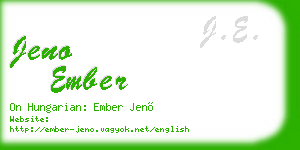 jeno ember business card